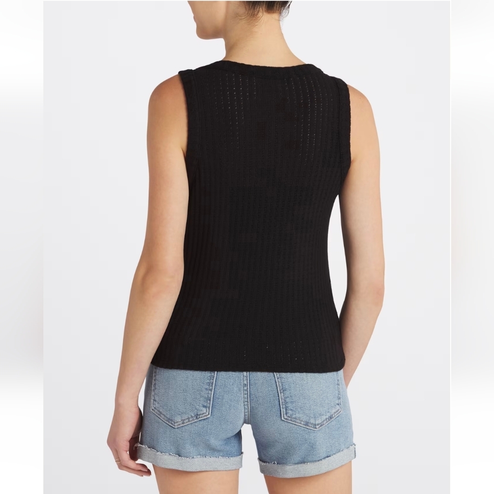 Gilli - Button Front Ribbed Knit Tank - Picture 3 of 6